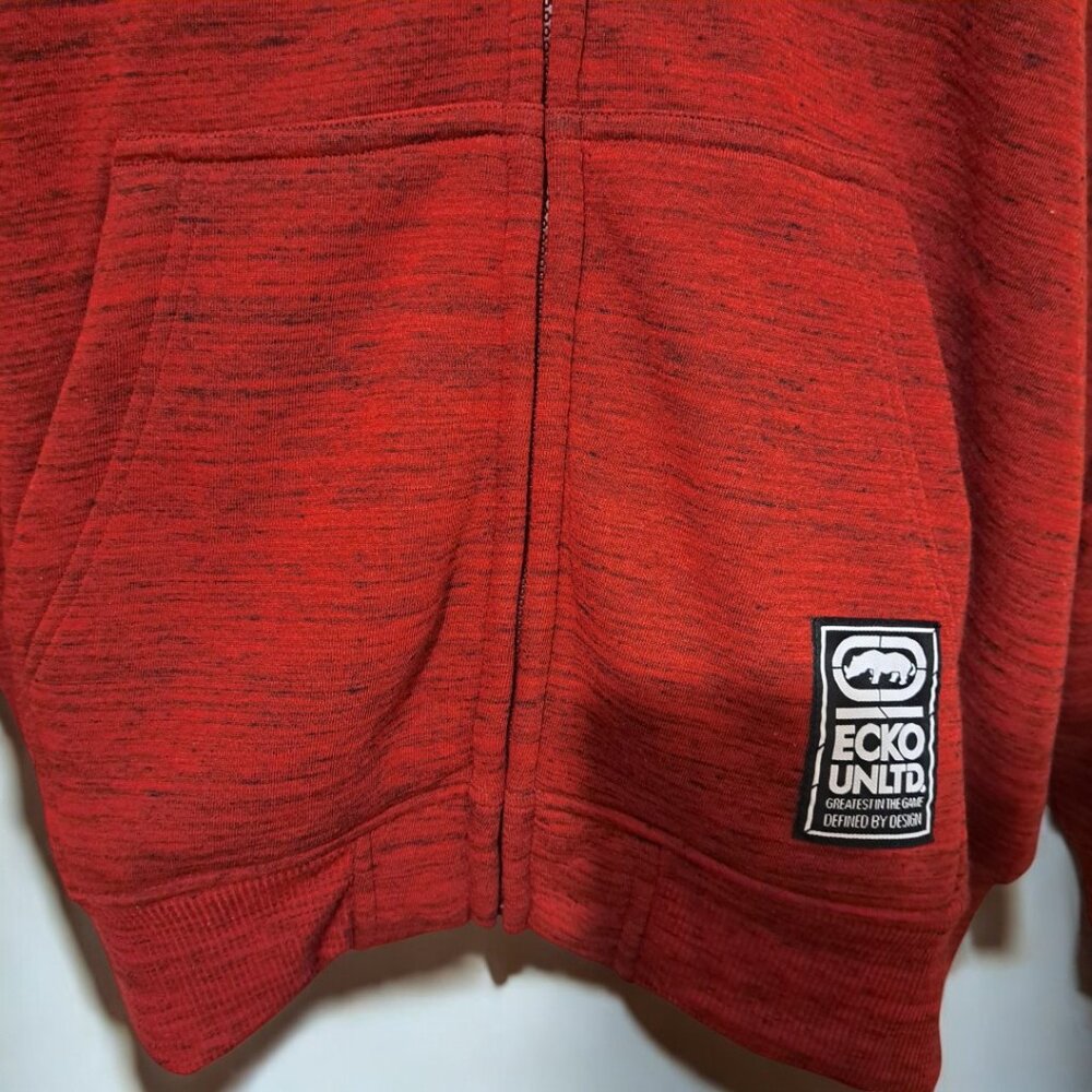 Men’s Ecko Unlimited Hooded Fleece Top Red  Large NWT - Picture 9 of 13
